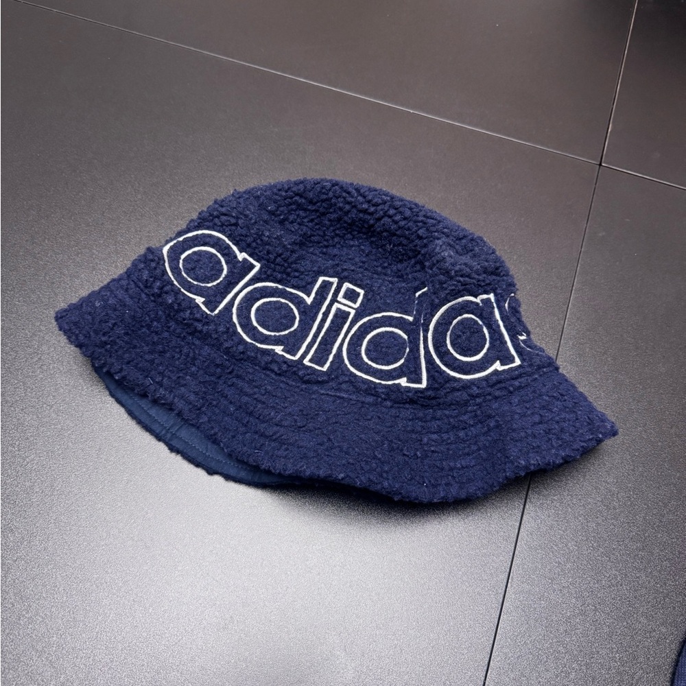 Adidas Dark Blue Sherpa Bucket Hat